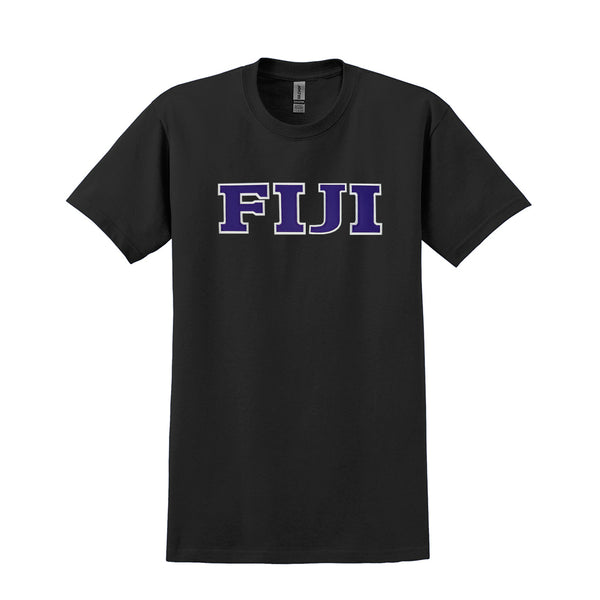 Represent your FIJI brotherhood with this classic and principled Gildan t-shirt. It showcases your distinguished FIJI Greek letters meticulously sewn on 