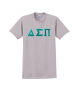 Fraternity Greek Letter Gildan T-shirt Satin Stitch sewn on greek letters