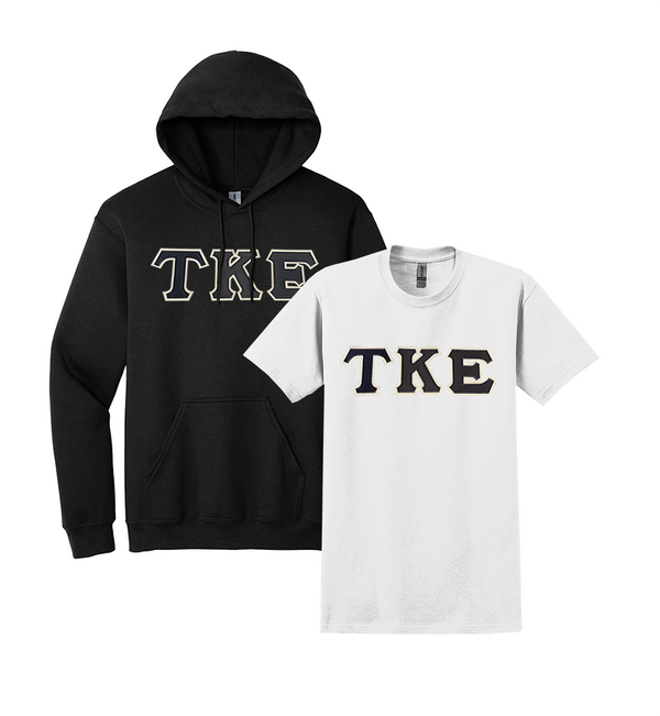 Custom Fraternity Greek Letter Gildan T-shirt Hoodie Package