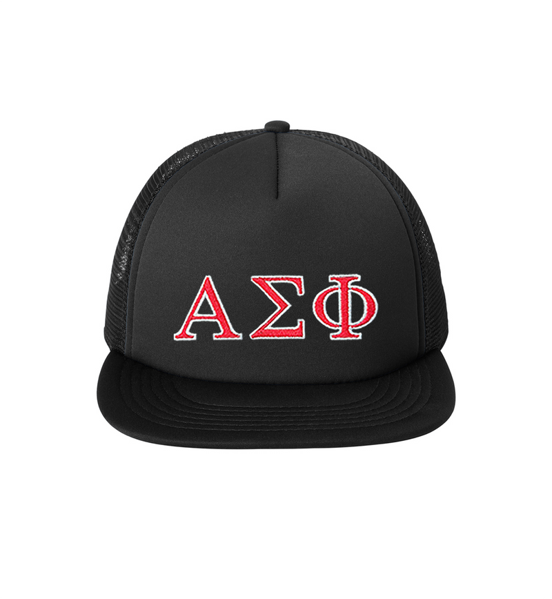 Fraternity Foam Trucker Hat Embroidered Greek Letters