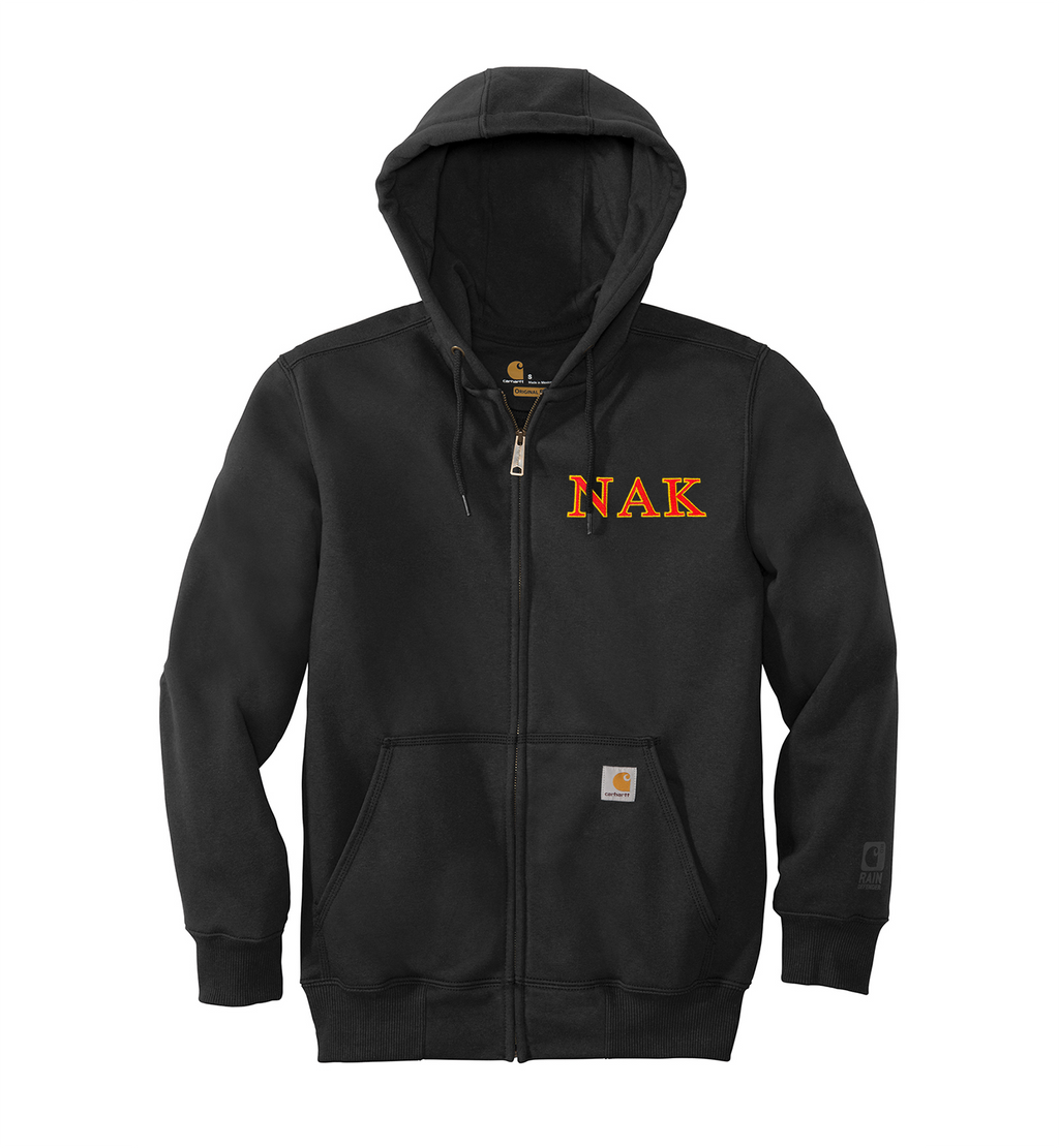 Fraternity Carhartt Greek Letter Midweight Hooded Full Zip Sweatshirt