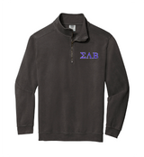 Fraternity Comfort Colors Greek Letter Quarter Zip Sweatshirt. Customize for any fraternity.