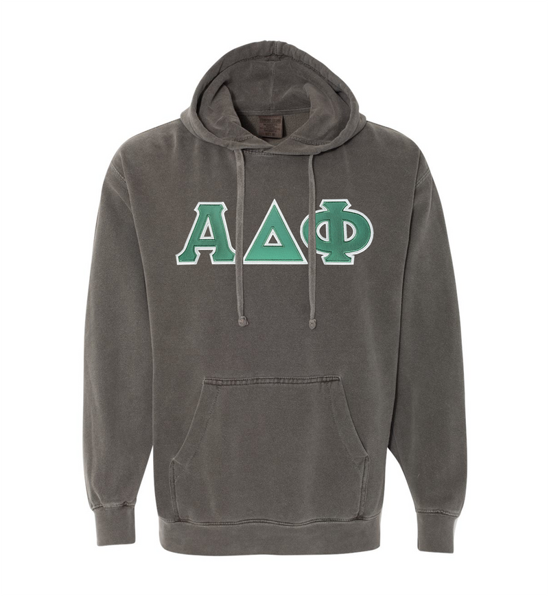 Fraternity Comfort Colors Greek Letter Hooded Sweatshirt