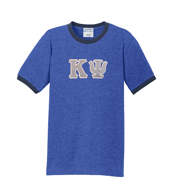 Fraternity Greek Letters Cotton Ringer T-shirt