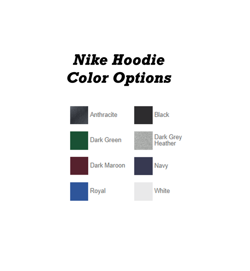 Fraternity Nike Greek Letter Hoodie color optoins