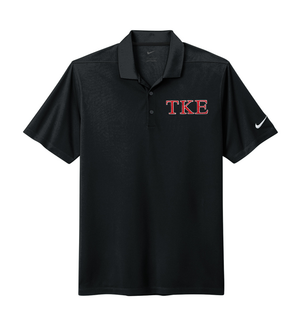 Fraternity Nike Dri-FIT Polo Embroidered Greek Letters.