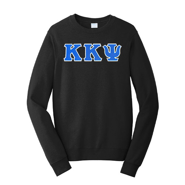 Kappa Kappa Psi Satin Stitch Sewn on Greek Letter Fan Favorite Port and Company Crewneck Sweatshirt