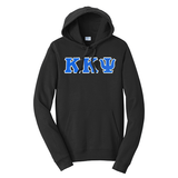 Premium Kappa Kappa Psi Fraternity Satin Stitch Sewn on Greek Letter Fan Favorite Port and Company Hoodie