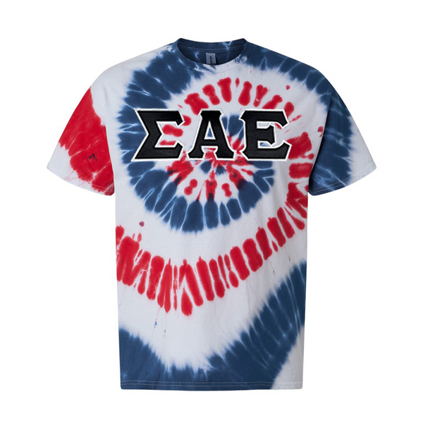Fraternity Tie Dye Greek Letter T shirt greekclothingco