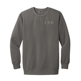 Gamma Phi Beta Sorority Comfort Colors Embroidered Greek Letter Crewneck Sweatshirt