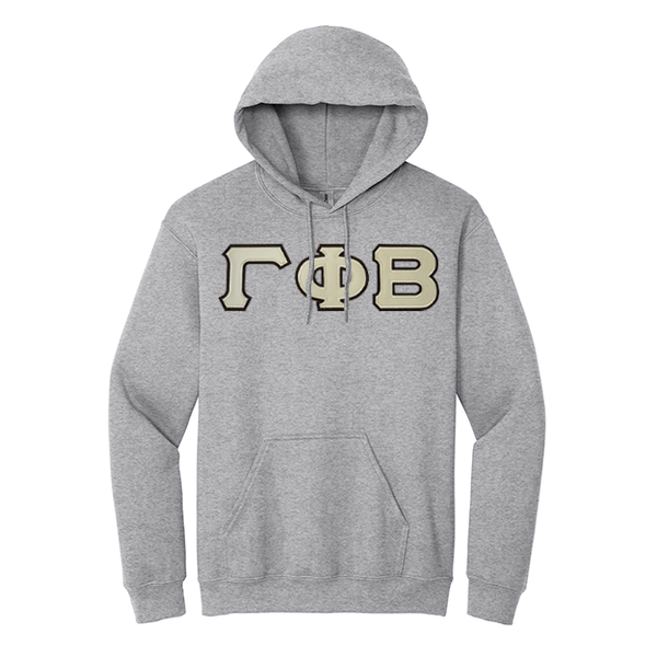 Gamma Phi Beta Sorority Sewn on Greek Letter Gildan Hoodie