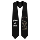 Gamma Phi Beta Sorority Tackle Twill Greek Letter Graduation Stole