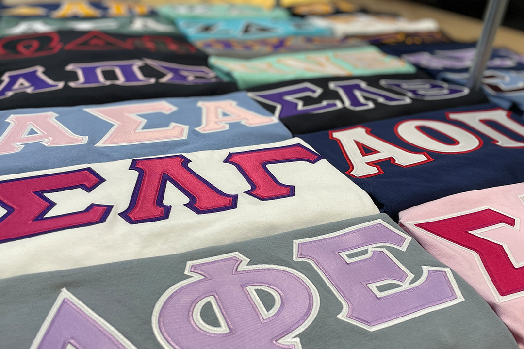 Custom clearance greek clothing