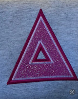 Sorority Glitter & Twill Greek Letter T-shirt