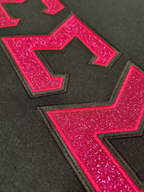 Sorority Glitter & Twill Greek Letter T-shirt