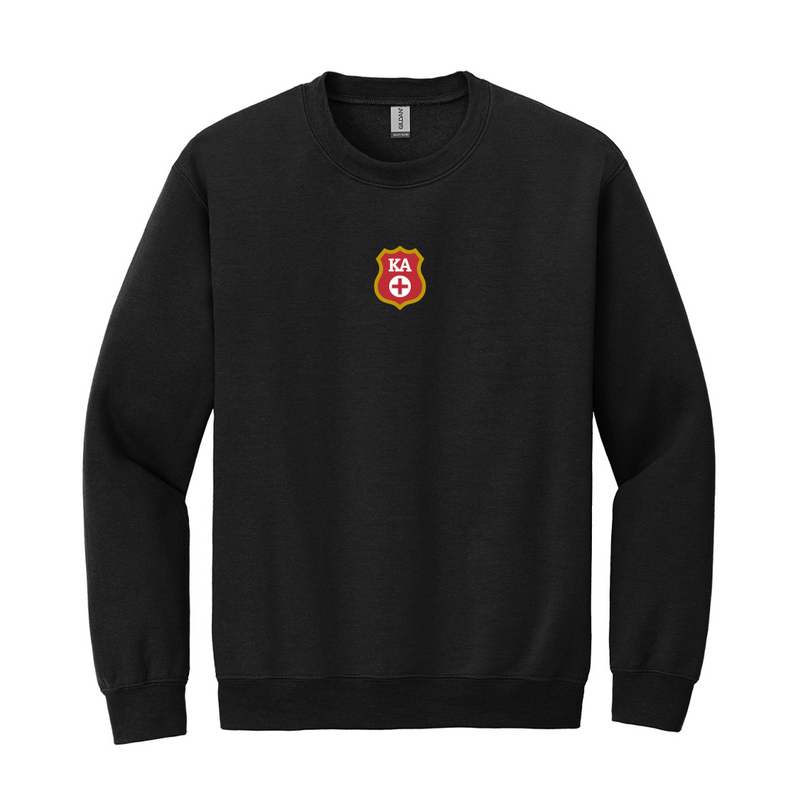 Uphold the values of Kappa Alpha Order with this classic Gildan crewneck sweatshirt. It features your esteemed KA Official Badge embroidered on the center chest.