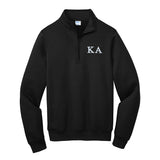 Kappa Alpha Order Fraternity Quarter Zip Sweatshirt Embroidered Greek Letters