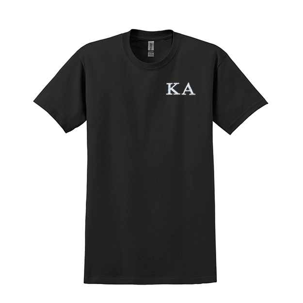 Kappa Alpha Fraternity Embroidered Greek Letter Gildan T-shirt