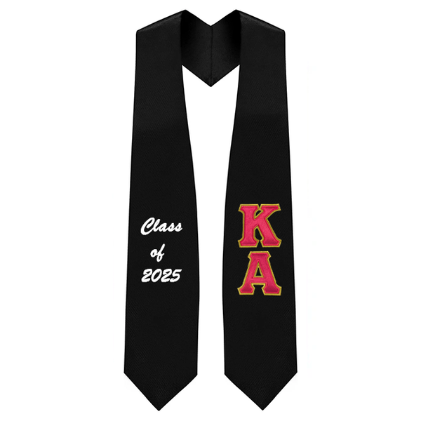 Custom Kappa Alpha Fraternity Tackle Twill Greek Letter Graduation Stole