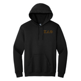 Display your Kappa Alpha Theta sisterhood with this charming embroidered Gildan hoodie. It features your cherished ΚΑΘ Greek letters delicately embroidered for a polished and pretty look.