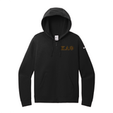 Show your Kappa Alpha Theta connection with this sophisticated Nike Ladies Club Fleece Full-Zip Hooded Sweatshirt, detailed with embroidered Greek letters