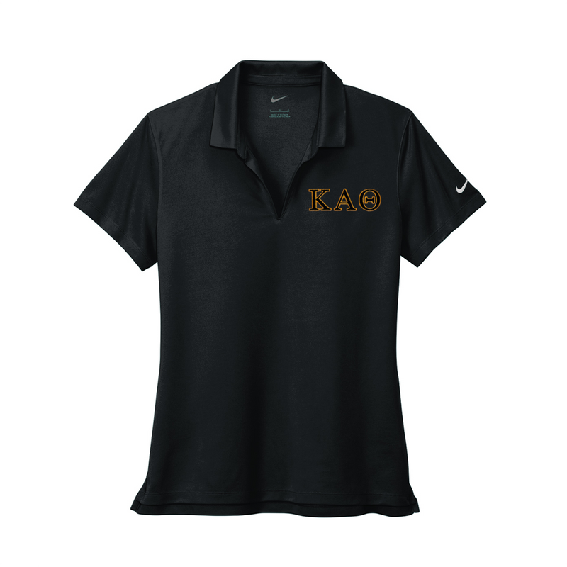 Show your Kappa Alpha Theta connection with this sophisticated Nike Ladies Dri-FIT polo, detailed with embroidered Greek letters