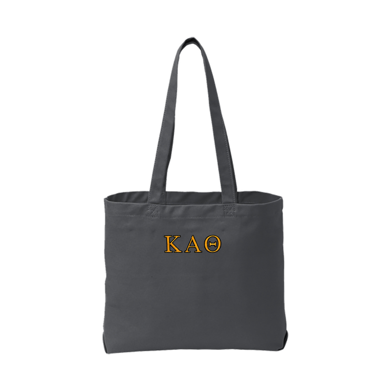 Display your Kappa Alpha Theta sisterhood with this classic Beach Wash Tote Bag. Your esteemed ΚΑΘ Greek letters are expertly embroidered