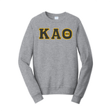 Display your Kappa Alpha Theta sisterhood with this premium Fan Favorite Port &amp; Company crewneck sweatshirt. Featuring beautifully sewn on satin-stitched ΚΑΘ Greek letters, this cozy crewneck is perfect for everyday wear and representing your sorority