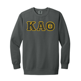 Represent your Kappa Alpha Theta connection in this incredibly soft Comfort Colors crewneck sweatshirt. Your esteemed ΚΑΘ Greek letters are expertly sewn on using a high-quality dense satin stitch for a beautiful, durable finish
