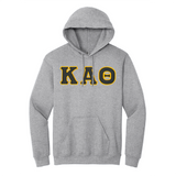 Display your Kappa Alpha Theta sisterhood with grace in this classic appeal Gildan hoodie. It features your cherished ΚΑΘ Greek letters expertly sewn on with tackle twill 