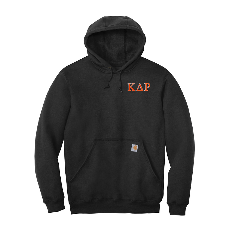 Kappa Delta Rho Fraternity Carhartt Embroidered Greek Letter Midweight Hooded Sweatshirt