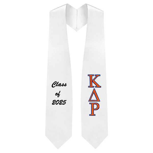 Custom Kappa Delta Rho Fraternity Embroidered Graduation Stole