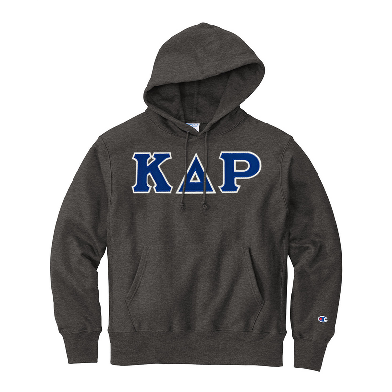 Kappa Delta Rho Fraternity Champion Reverse Weave Greek Letter Hooded Sweatshirt
