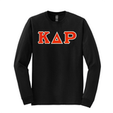 Kappa Delta Rho Fraternity Sewn on Greek Letter Gildan Long Sleeve T-shirt
