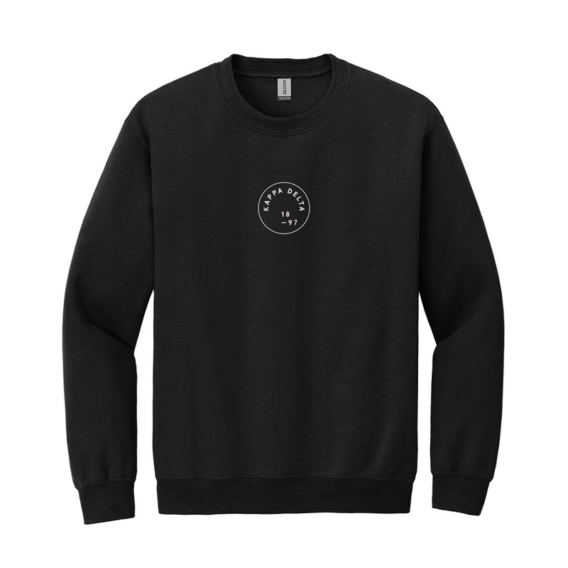 Wear your Kappa Delta Greek letters with grace with this timeless Gildan crewneck sweatshirt. It showcases your cherished ΚΔ 1897 design embroidered in pink on the center chest.