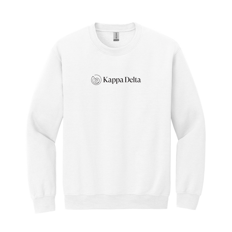 Wear your Kappa Delta Greek letters with grace with this timeless Gildan crewneck sweatshirt. It showcases your cherished ΚΔ Secondary Logo embroidered on the center chest in black.