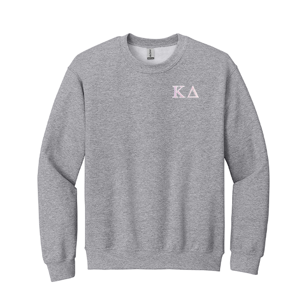 Kappa Delta Sorority Embroidered Greek Letter Gildan Crewneck Sweatshirt.
