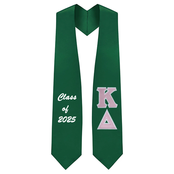 Kappa Delta Sorority Tackle Twill Greek Letter Graduation Stole