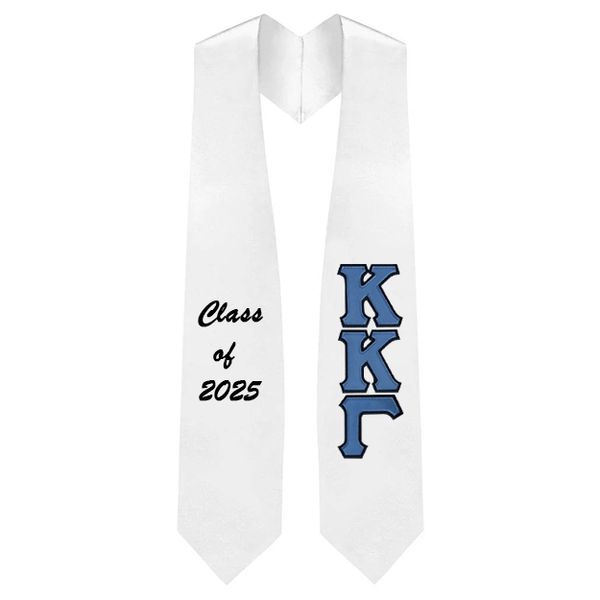 Kappa Kappa Gamma Sorority Tackle Twill Greek Letter Graduation Stole