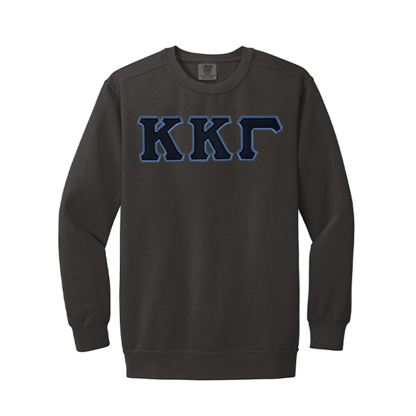 Kappa Kappa Gamma Sorority Comfort Colors Greek Letter Crewneck Sweatshirt