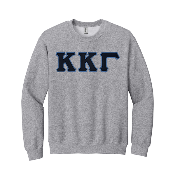 Kappa Kappa Gamma Sorority Sewn on Greek Letter Gildan Crewneck Sweatshirt.