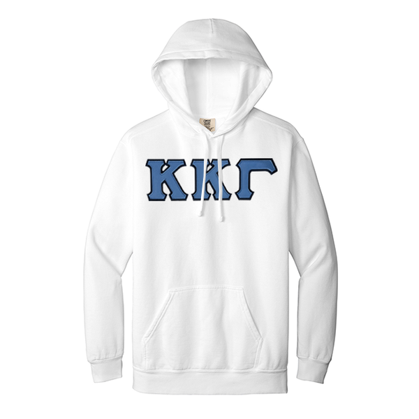 Kappa Kappa Gamma Sorority Comfort Colors Greek Letter Hooded Sweatshirt