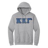 Kappa Kappa Gamma Sorority Sewn on Greek Letter Gildan Hoodie