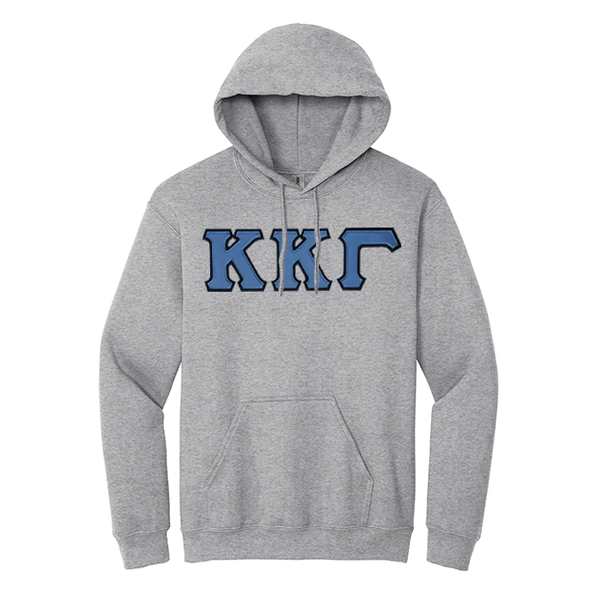 Kappa Kappa Gamma Sorority Sewn on Greek Letter Gildan Hoodie