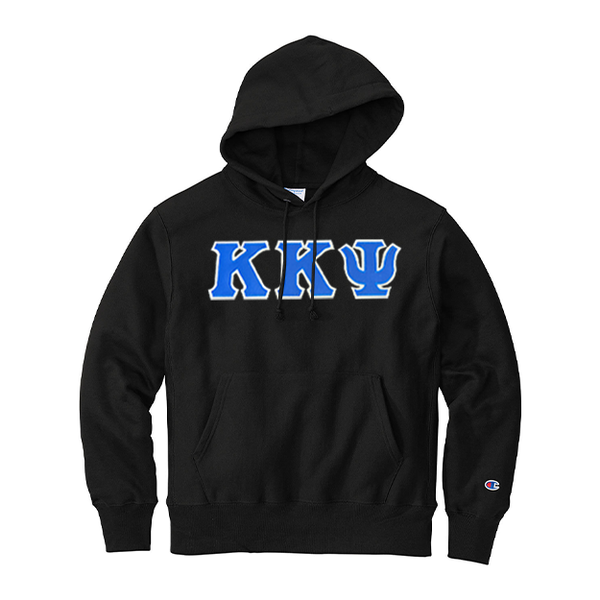 Kappa Kappa Psi Fraternity Champion Reverse Weave Greek Letter Hooded Sweatshirt