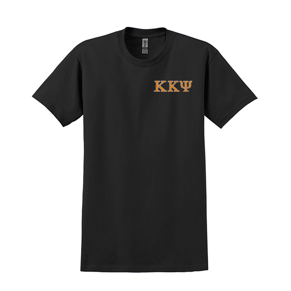 Kappa Kappa Psi Fraternity Embroidered Greek Letter Gildan T-shirt