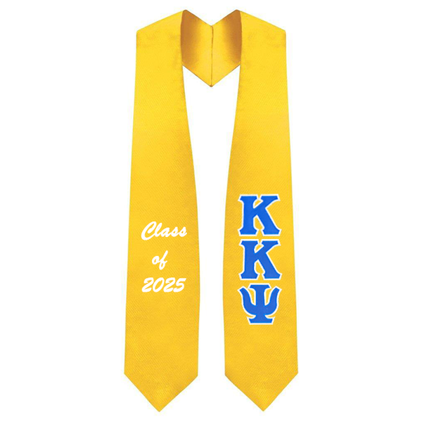 Custom Kappa Kappa Psi Fraternity Tackle Twill Greek Letter Graduation Stole