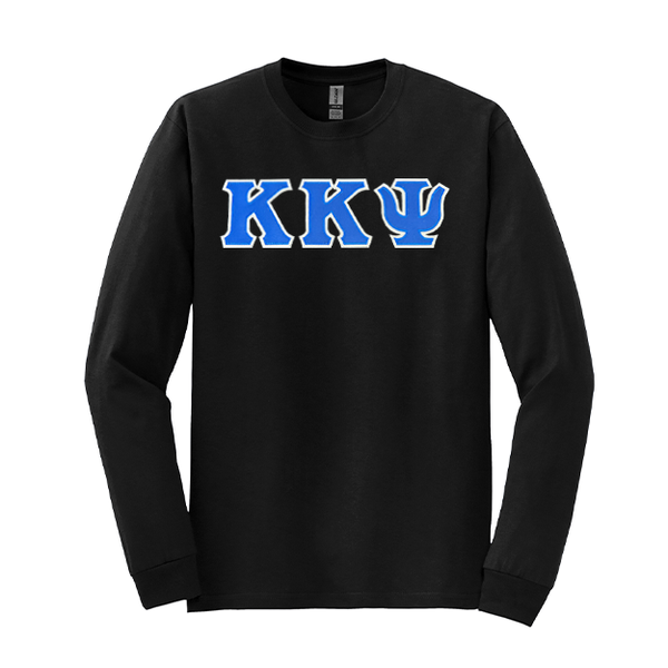 Kappa Kappa Psi Fraternity Sewn on Greek Letter Gildan Long Sleeve T-shirt