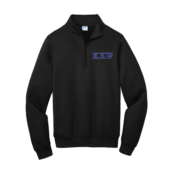 Kappa Kappa Psi Fraternity Port Authority Quarter Zip With Embroidered Greek Letters