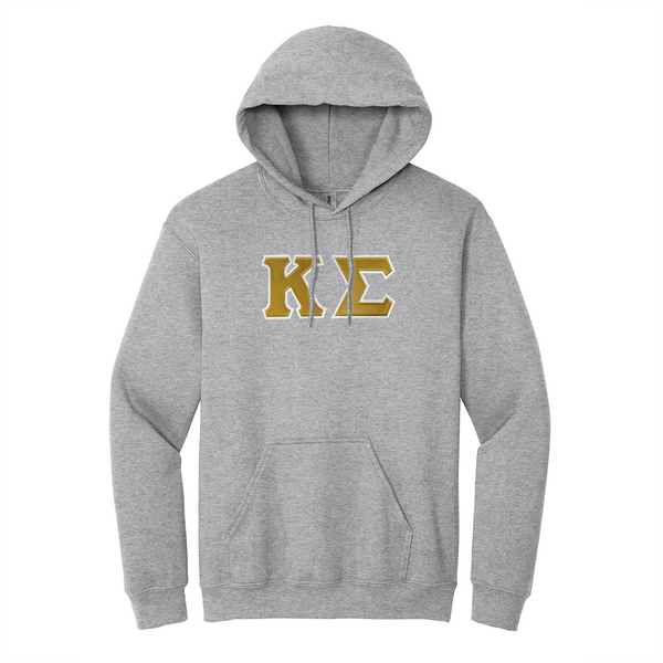 Showcase your Kappa Sigma spirit in this classic style Gildan hoodie. It features your iconic ΚΣ Greek letters meticulously sewn on with tackle twill.